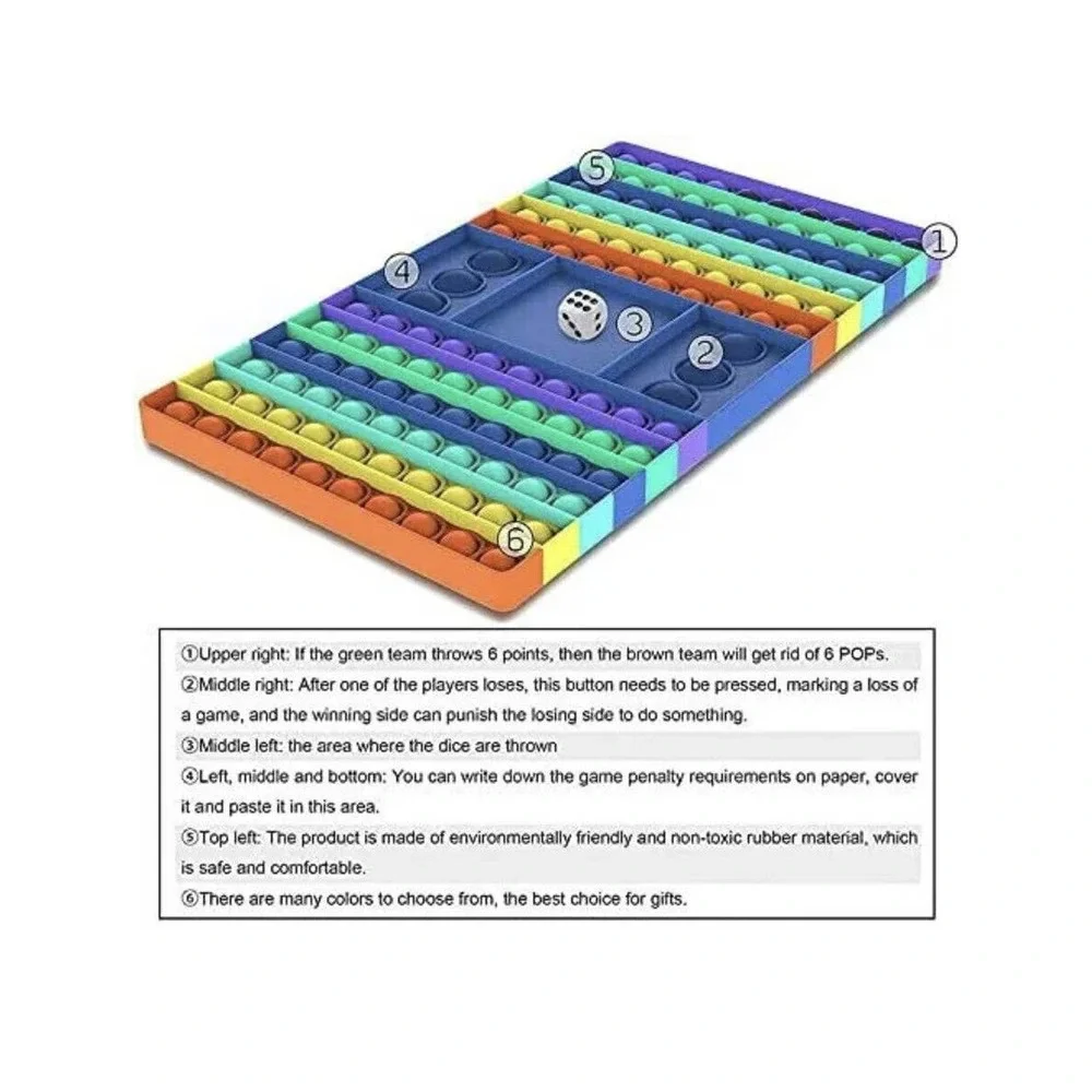 BOGO - Top Trenz XXL Jumbo OMG Pop Fidgety Game Board Great for Travel